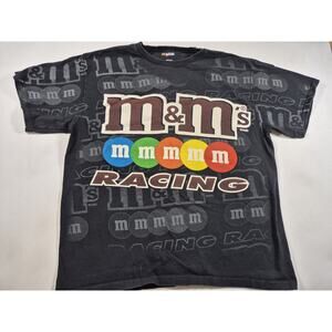 Kyle Bush Nascar Joe Gibbs Racing M&M AOP T-shirt L Gray Black 2009